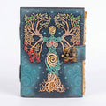 Handcrafted Tree of Life Leather Journal | 200 Unlined Pages | Diary, Grimoire & Sketchbook | 7x5 Inch